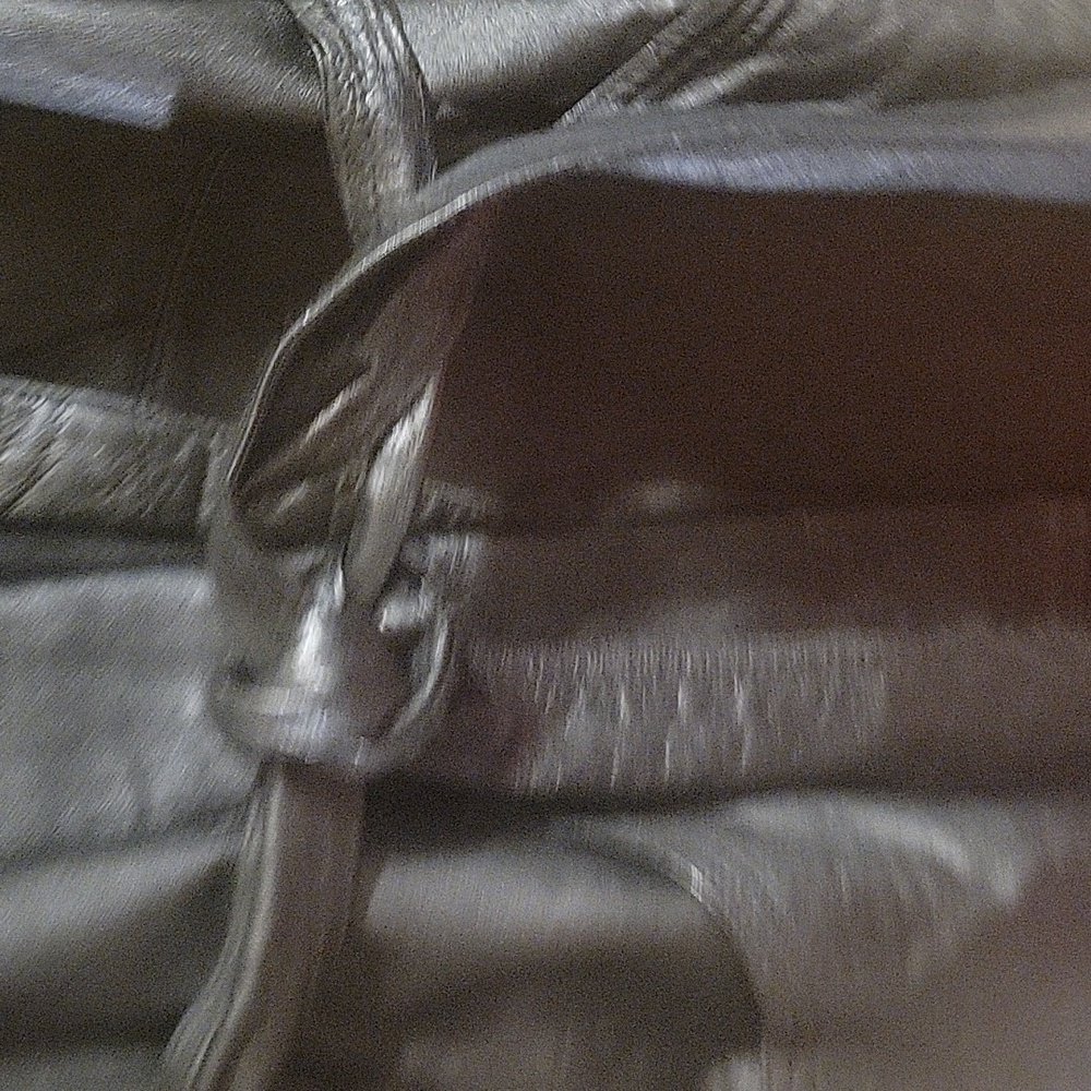 Chadwicks Black Leather Belted Jacket - Picture 4 of 8